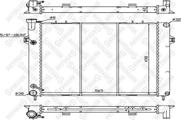 Stellox 10-25613-SX - Радиатор, охлаждение двигателя autospares.lv