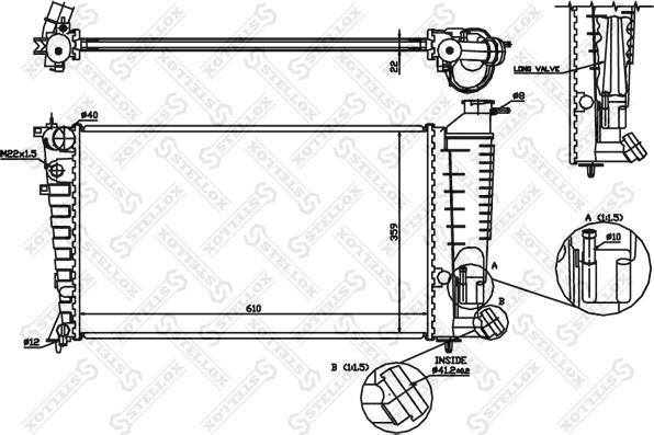 Stellox 10-25671-SX - Радиатор, охлаждение двигателя autospares.lv