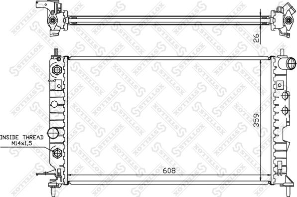 Stellox 10-25099-SX - Радиатор, охлаждение двигателя autospares.lv