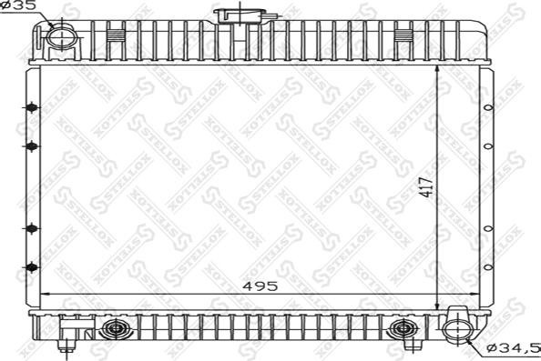 Stellox 10-25094-SX - Радиатор, охлаждение двигателя autospares.lv