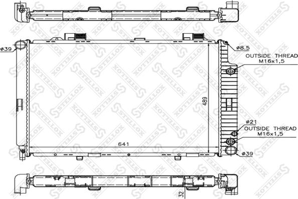 Stellox 10-25093-SX - Радиатор, охлаждение двигателя autospares.lv