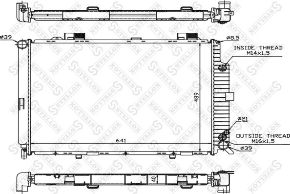 Stellox 10-25092-SX - Радиатор, охлаждение двигателя autospares.lv