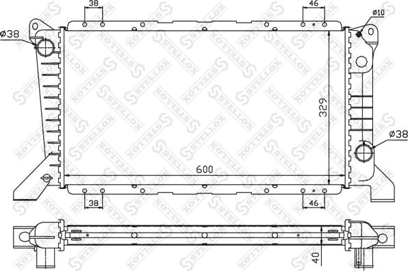 Stellox 10-25056-SX - Радиатор, охлаждение двигателя autospares.lv