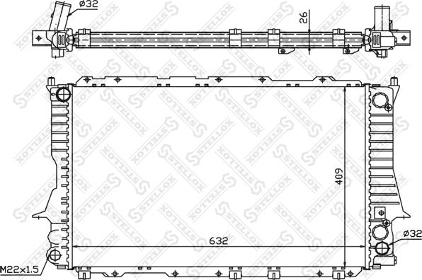 Stellox 10-25053-SX - Радиатор, охлаждение двигателя autospares.lv