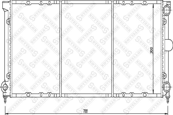 Stellox 10-25052-SX - Радиатор, охлаждение двигателя autospares.lv