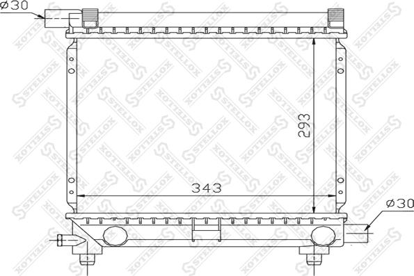 Stellox 10-25057-SX - Радиатор, охлаждение двигателя autospares.lv