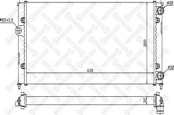 Stellox 10-25069-SX - Радиатор, охлаждение двигателя autospares.lv