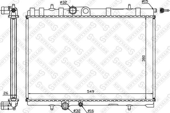 Stellox 10-25064-SX - Радиатор, охлаждение двигателя autospares.lv