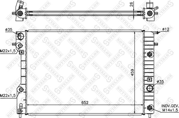 Stellox 10-25065-SX - Радиатор, охлаждение двигателя autospares.lv