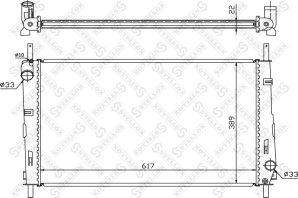 Stellox 10-25066-SX - Радиатор, охлаждение двигателя autospares.lv