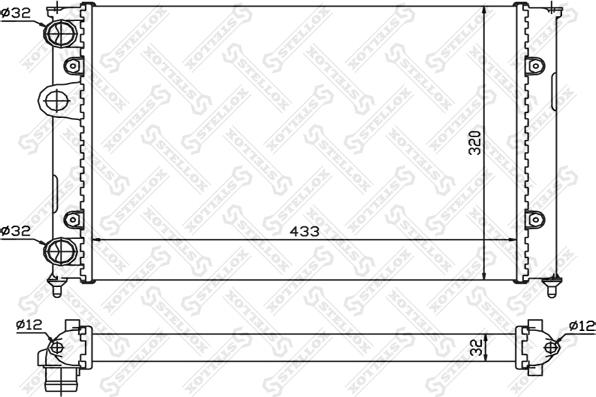 Stellox 10-25068-SX - Радиатор, охлаждение двигателя autospares.lv