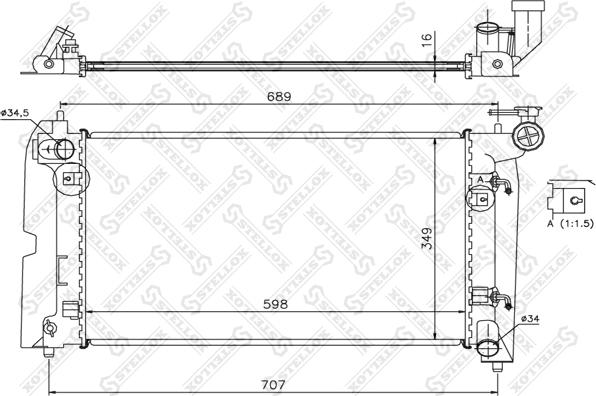 Stellox 10-25067-SX - Радиатор, охлаждение двигателя autospares.lv