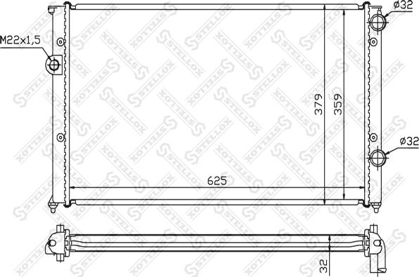 Stellox 10-25009-SX - Радиатор, охлаждение двигателя autospares.lv