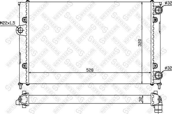 Stellox 10-25005-SX - Радиатор, охлаждение двигателя autospares.lv