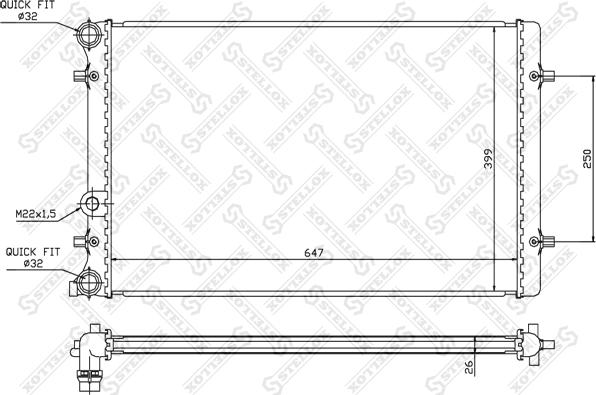 Stellox 10-25006-SX - Радиатор, охлаждение двигателя autospares.lv