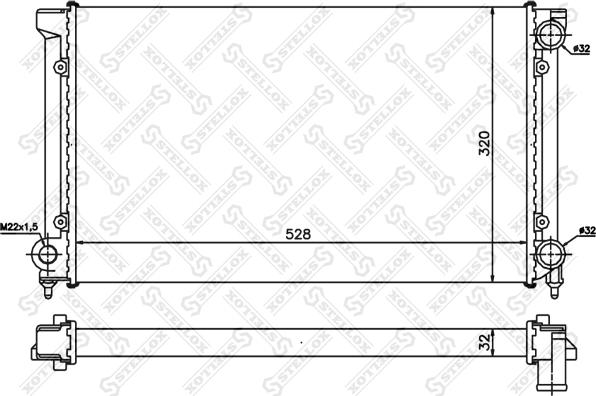 Stellox 10-25003-SX - Радиатор, охлаждение двигателя autospares.lv