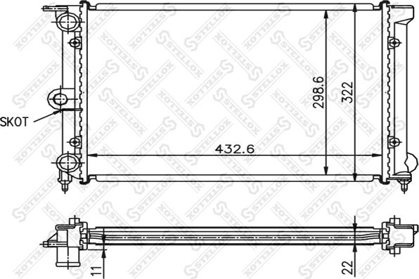 Stellox 10-25002-SX - Радиатор, охлаждение двигателя autospares.lv