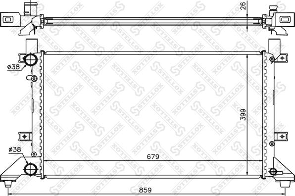 Stellox 10-25007-SX - Радиатор, охлаждение двигателя autospares.lv