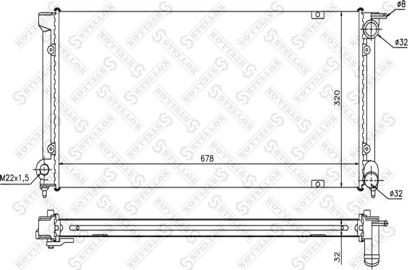 Stellox 10-25012-SX - Радиатор, охлаждение двигателя autospares.lv