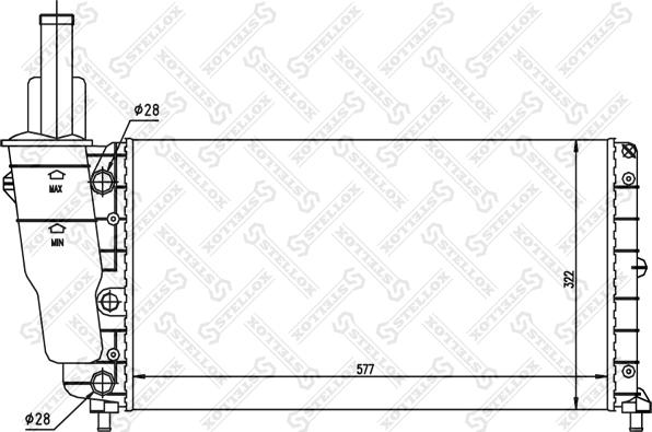 Stellox 10-25084-SX - Радиатор, охлаждение двигателя autospares.lv