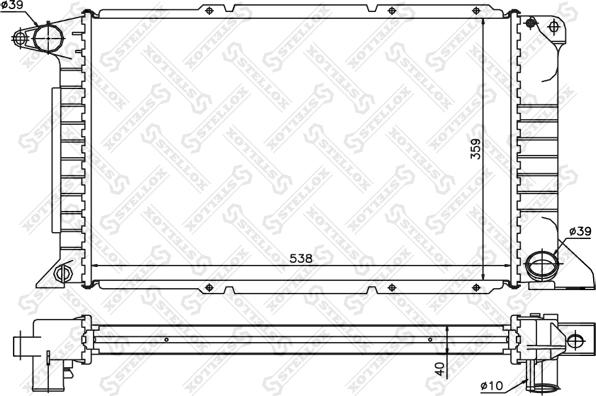 Stellox 10-25085-SX - Радиатор, охлаждение двигателя autospares.lv