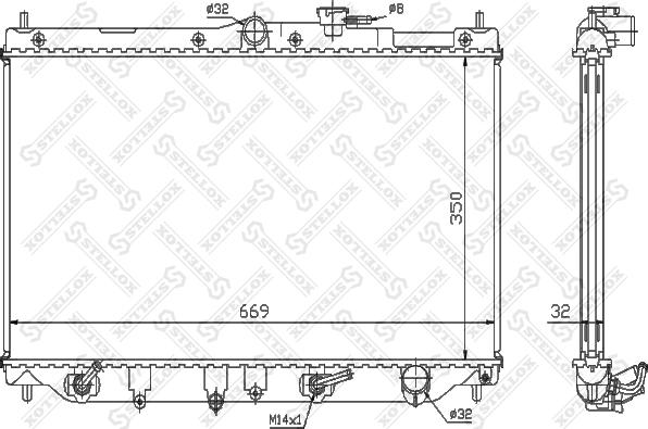 Stellox 10-25088-SX - Радиатор, охлаждение двигателя autospares.lv