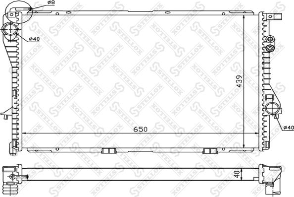 Stellox 10-25082-SX - Радиатор, охлаждение двигателя autospares.lv