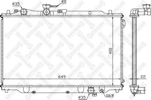 Stellox 10-25034-SX - Радиатор, охлаждение двигателя autospares.lv