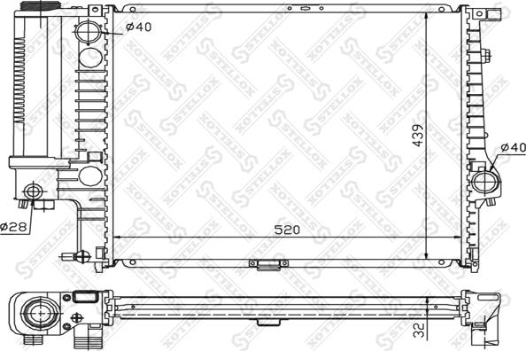 Stellox 10-25024-SX - Радиатор, охлаждение двигателя autospares.lv