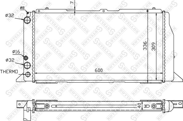 Stellox 10-25020-SX - Радиатор, охлаждение двигателя autospares.lv