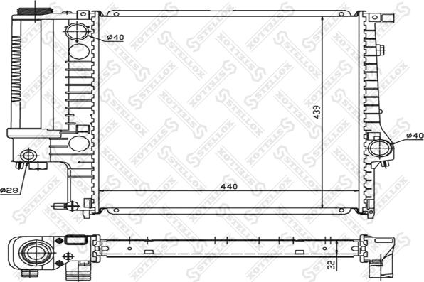 Stellox 10-25023-SX - Радиатор, охлаждение двигателя autospares.lv