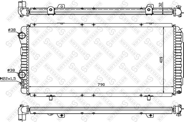 Stellox 10-25027-SX - Радиатор, охлаждение двигателя autospares.lv