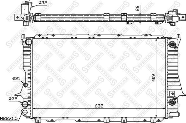 Stellox 10-25079-SX - Радиатор, охлаждение двигателя autospares.lv