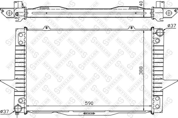 Stellox 10-25074-SX - Радиатор, охлаждение двигателя autospares.lv