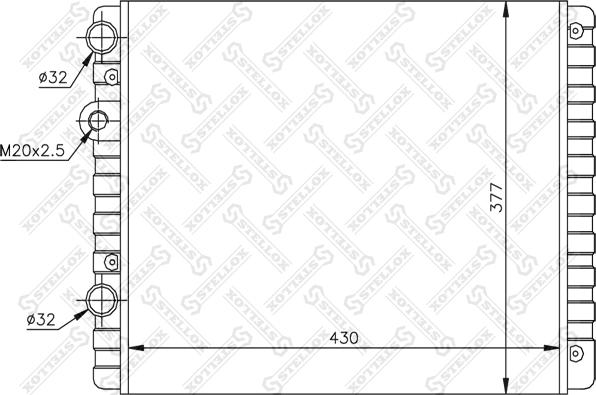 Stellox 10-25070-SX - Радиатор, охлаждение двигателя autospares.lv