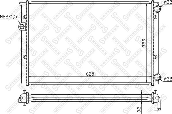 Stellox 10-25071-SX - Радиатор, охлаждение двигателя autospares.lv