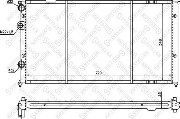 Stellox 10-25072-SX - Радиатор, охлаждение двигателя autospares.lv