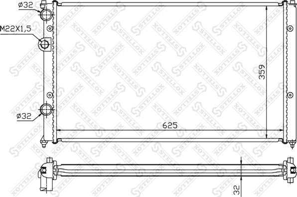 Stellox 10-25199-SX - Радиатор, охлаждение двигателя autospares.lv