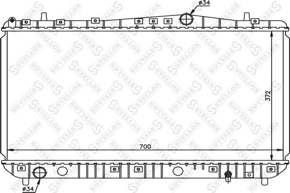 Stellox 10-25191-SX - Радиатор, охлаждение двигателя autospares.lv