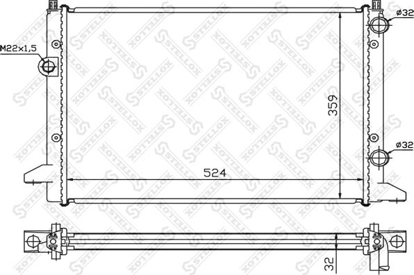 Stellox 10-25198-SX - Радиатор, охлаждение двигателя autospares.lv