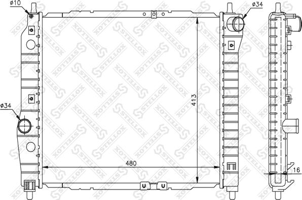 Stellox 10-25193-SX - Радиатор, охлаждение двигателя autospares.lv