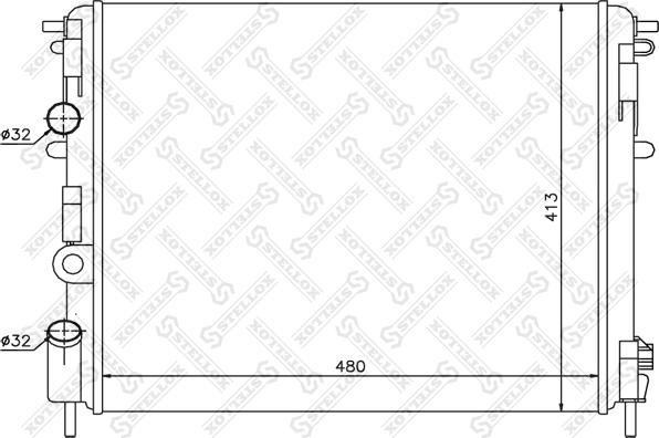 Stellox 10-25192-SX - Радиатор, охлаждение двигателя autospares.lv