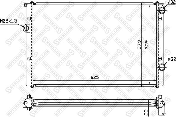 Stellox 10-25197-SX - Радиатор, охлаждение двигателя autospares.lv