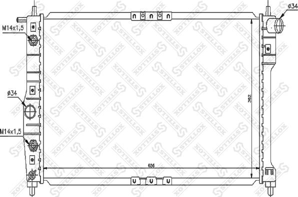 Stellox 10-25146-SX - Радиатор, охлаждение двигателя autospares.lv