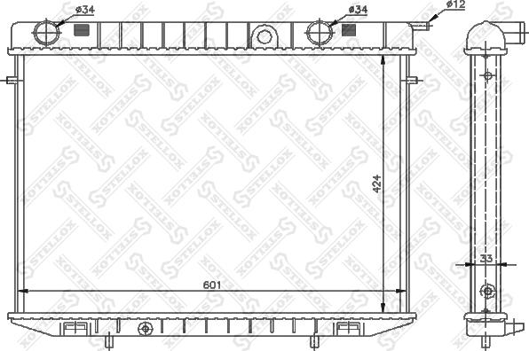 Stellox 10-25141-SX - Радиатор, охлаждение двигателя autospares.lv