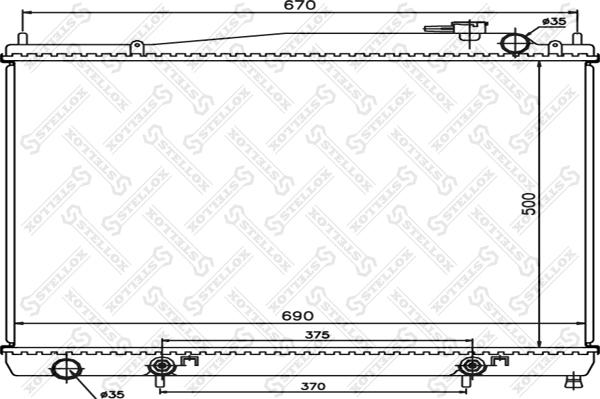 Stellox 10-25148-SX - Радиатор, охлаждение двигателя autospares.lv