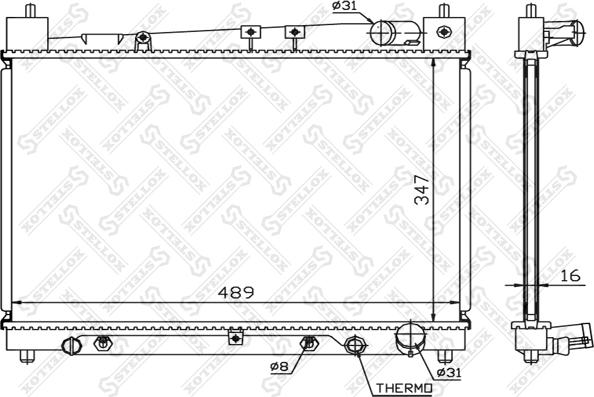 Stellox 10-25151-SX - Радиатор, охлаждение двигателя autospares.lv