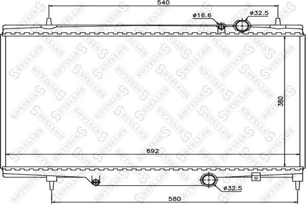 Stellox 10-25164-SX - Радиатор, охлаждение двигателя autospares.lv