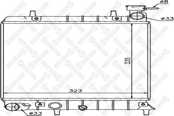 Stellox 10-25168-SX - Радиатор, охлаждение двигателя autospares.lv