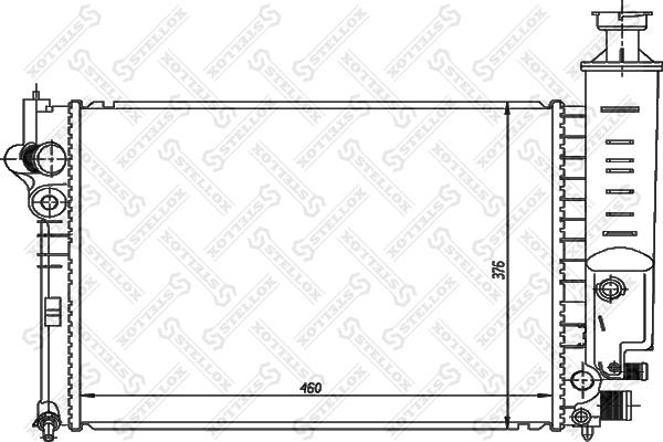 Stellox 10-25104-SX - Радиатор, охлаждение двигателя autospares.lv